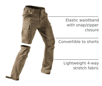 Moosehill water-repellent pants prepared for light rain on rugged trek