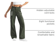 Moosehill high-waist design and belt loops support secure, flattering fit for active days.