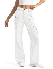 Moosehill women's cargo hiking pants fabric detail shows breathable stretch for all-day comfort.