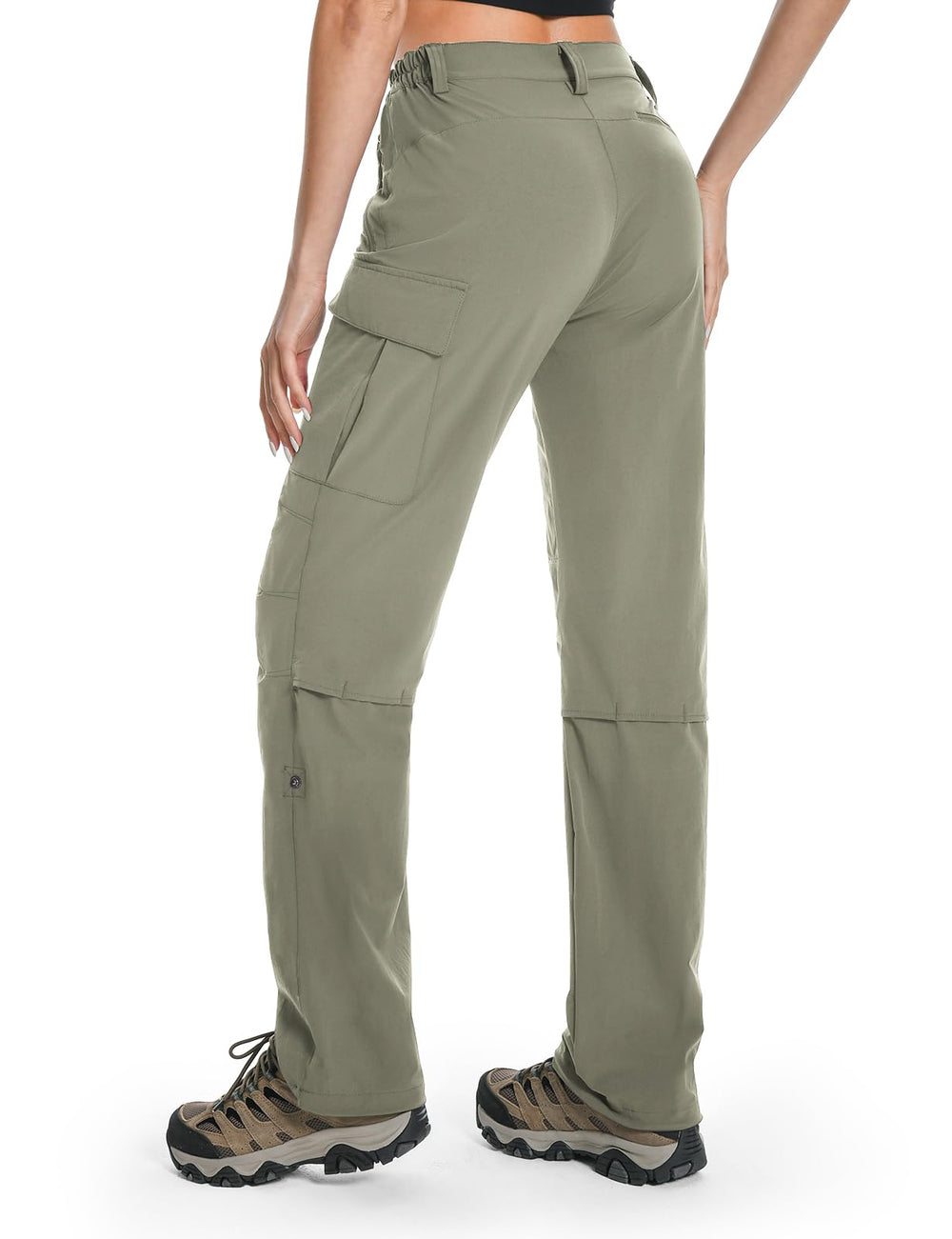Moosehill Women's Hiking Pants adjustable-drawstring demonstrates secure, customizable fit