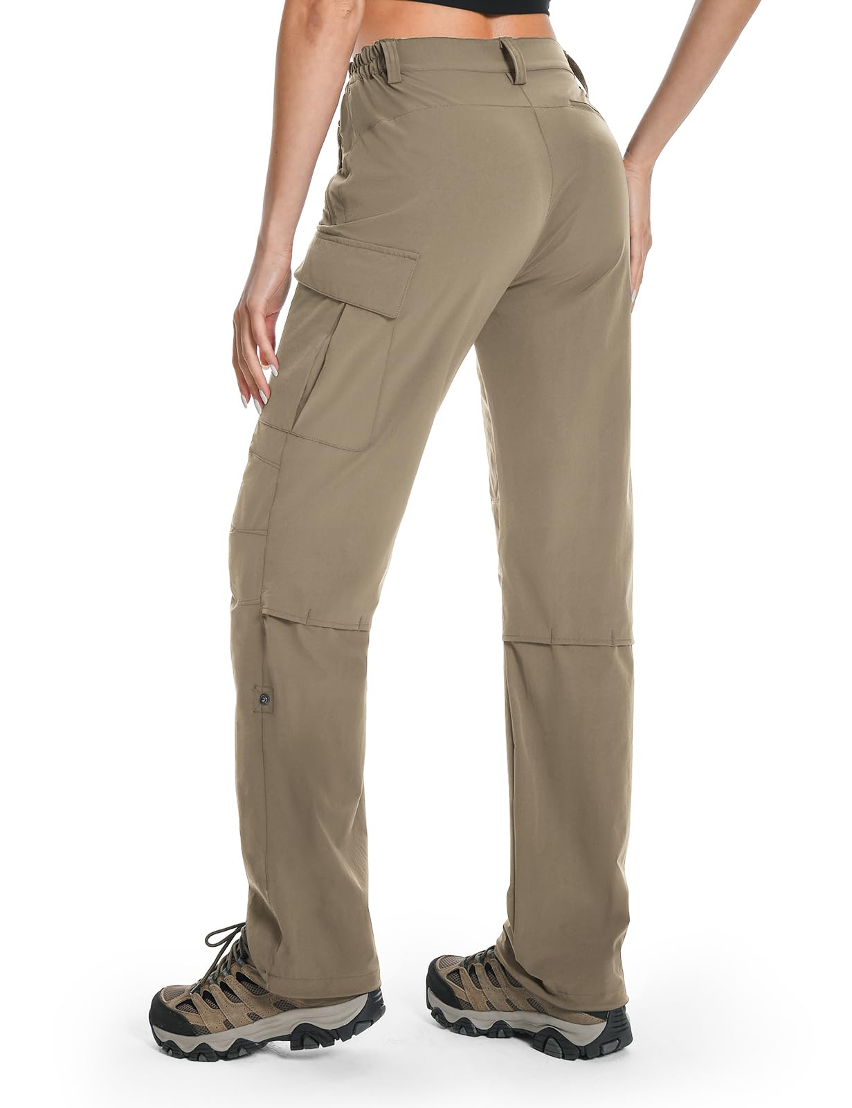 Moosehill hiking pants back view with secure pockets for travel essentials