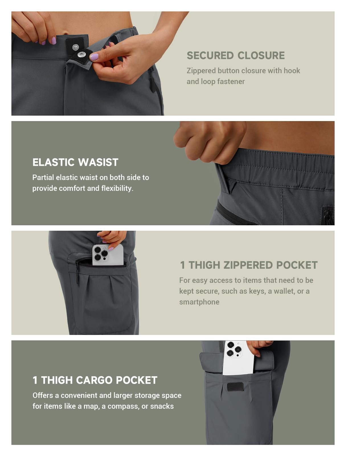 Moosehill fabric close-up shows quick-dry and water-resistant durability.
