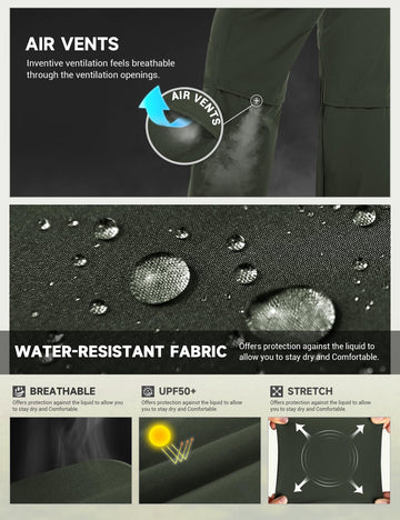 Moosehill hiking pants water-repellent coating provides light rain protection