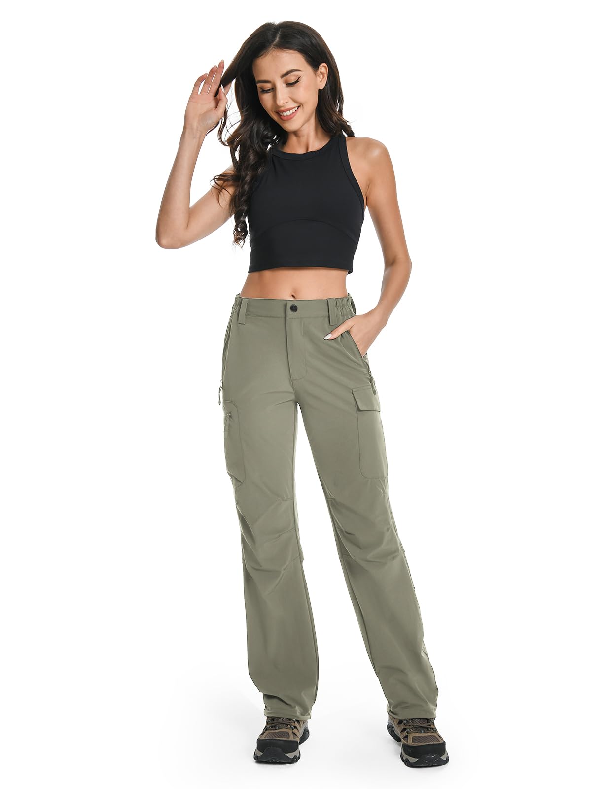 Moosehill Women's Hiking Pants water-repellent-finish sheds light rain