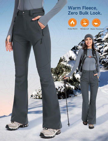 Moosehill 3D-cut articulated knees enhance movement on trails and slopes.