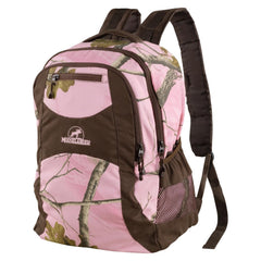 Mooselander camo backpack with licensed Realtree prints for rugged outdoor style.