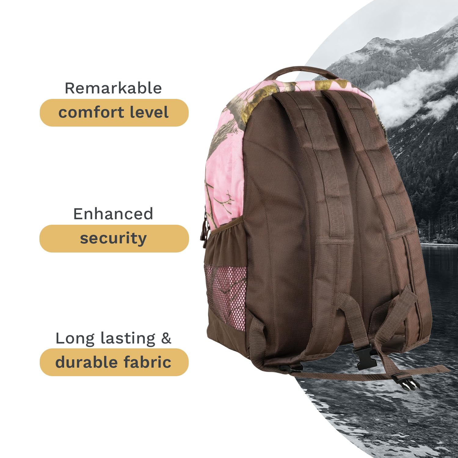 Mooselander lightweight design ideal for day hikes and commutes.