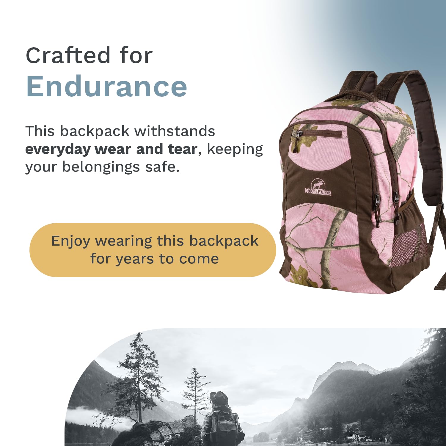 Mooselander two main compartments with built-in organizer for easy packing.