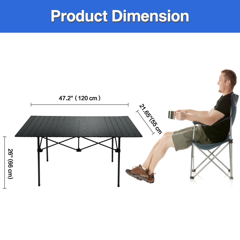 X-leg stability on Moosinily camping table ensuring solid outdoor support