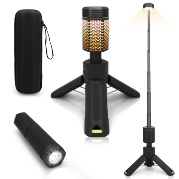 MOPGLR Telescopic Camping Lights extended height for versatile outdoor lighting.