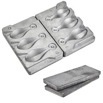 MOPHOEXII bank sinker mold with three cavities for quick, customizable fishing weights