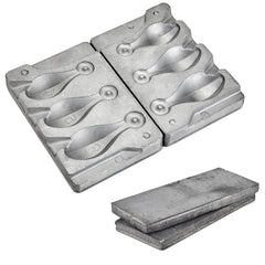 MOPHOEXII bank sinker mold with three cavities for quick, customizable fishing weights
