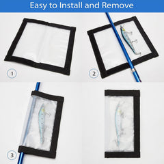 MOPHOEXII clear wrap fitted on gear highlights compatibility with most lures.