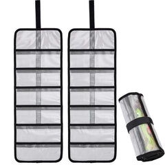 Front view of MOPHOEXII Roll Up Fishing Lure Wraps set (2 pcs)