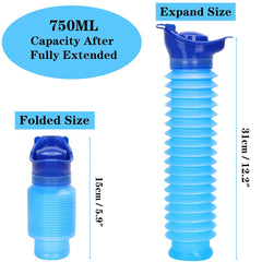 MOPHOEXII emergency urinal shrinkable design, saves space in bags during trips.