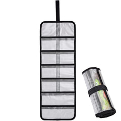 MOPHOEXII Roll Up Lure Wraps - 6-pocket closed with lures visible