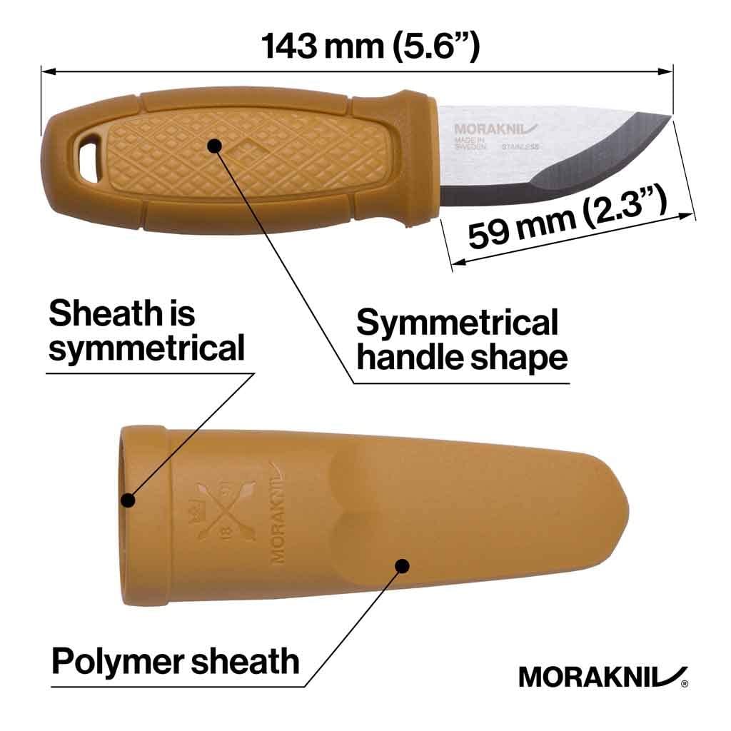 Morakniv Eldris with polymer sheath for ambidextrous, quick access
