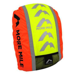 More Mile Reflective Safety Backpack Cover, front view, boosts visibility and rain protection.