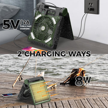 MORECORE 8W solar panel for off-grid charging in the wild