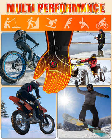 Moreeading heated gloves waterproof materials for snowy conditions.