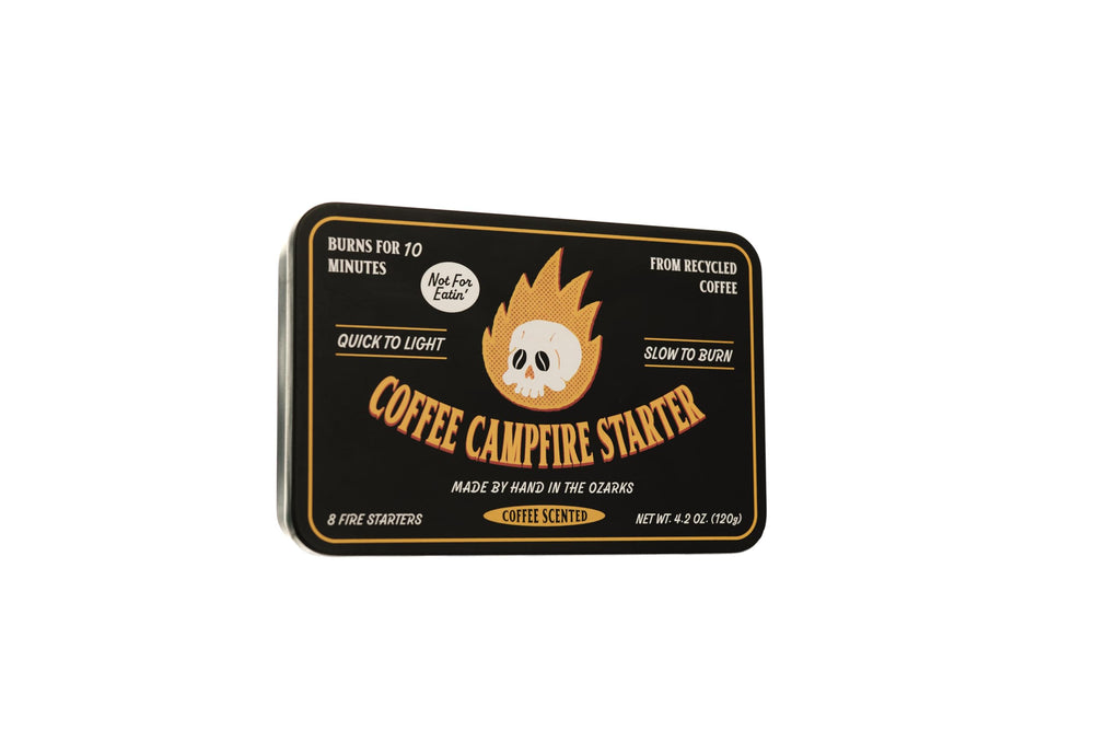 Morii Coffee Campfire Starter made in USA from recycled coffee husks.