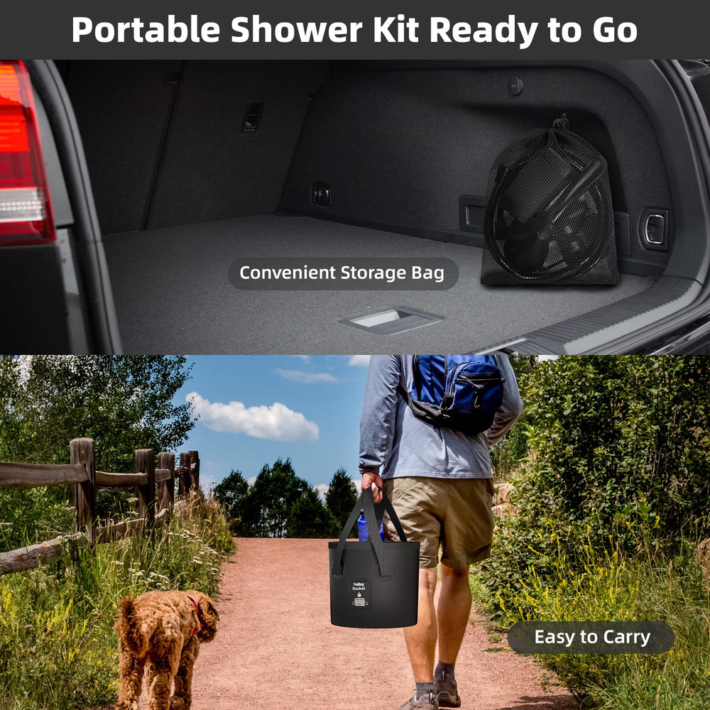 MORIKO mesh organizer bag keeps components tidy for travel and camping trips