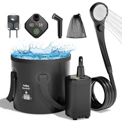 MORIKO portable camping shower pump shows a convenient outdoor cleansing solution for campers