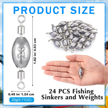 Close-up of 3/4 oz MorningRo sinker with inline swivel