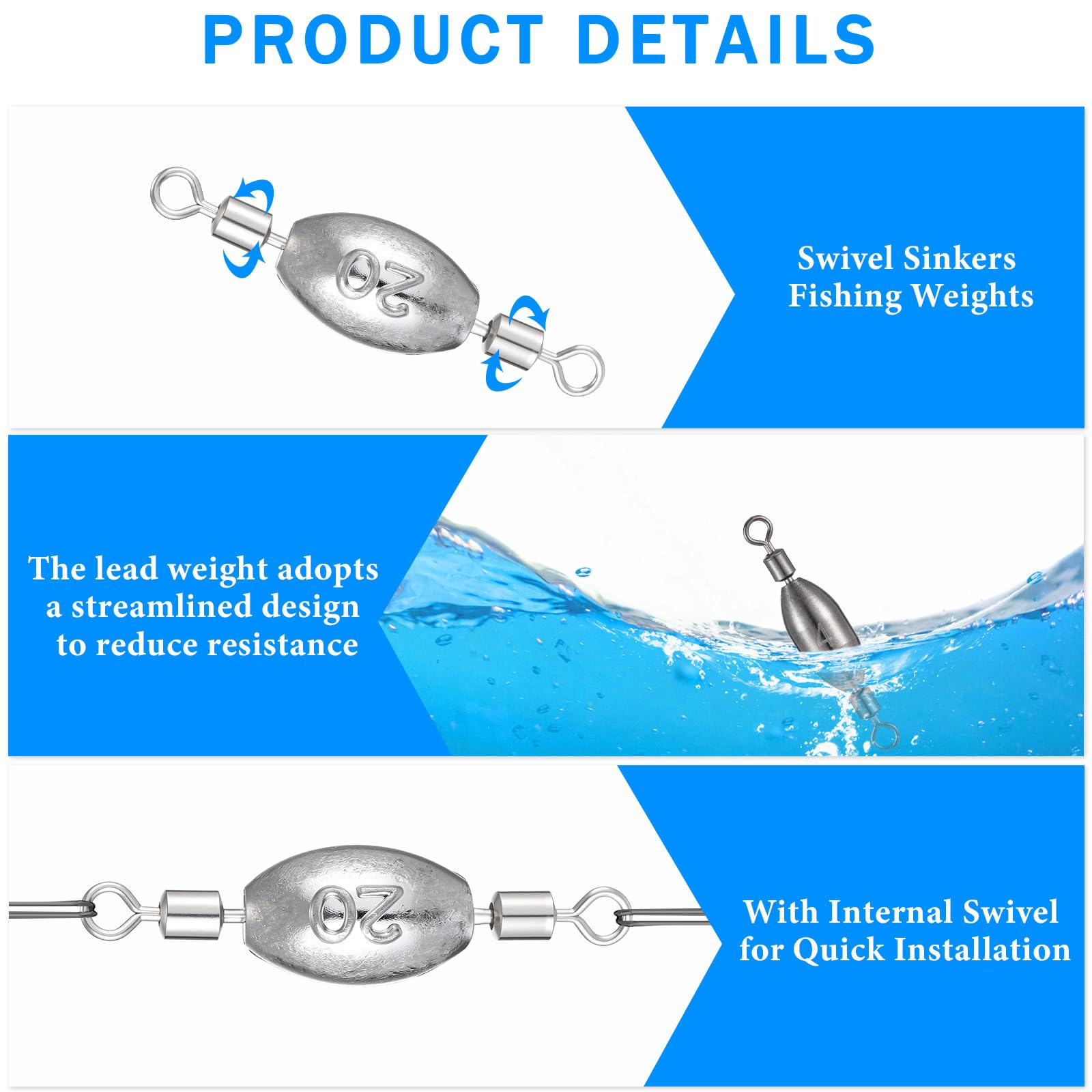 Streamlined trolling sinker design for fast, deep sinking