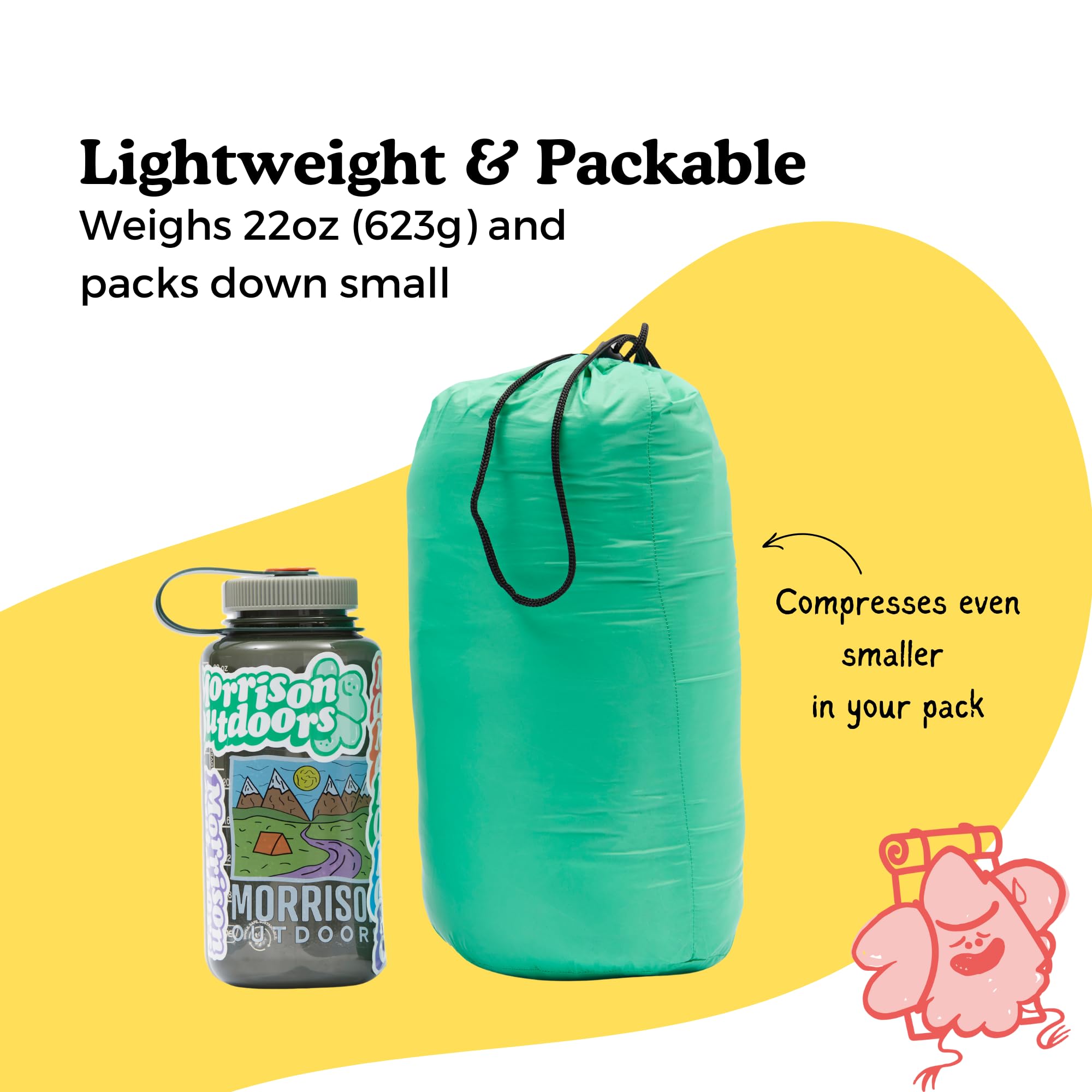 Morrison Outdoors Mighty Mo fleece zipper flap adds soft comfort along the zipper line.