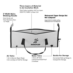 MORXPLOR insulated fish cooler bag drain plug easy-clean enables quick disposal after fishing