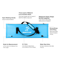 MORXPLOR insulated fish bag 47x17 closed for secure transport of larger fish.