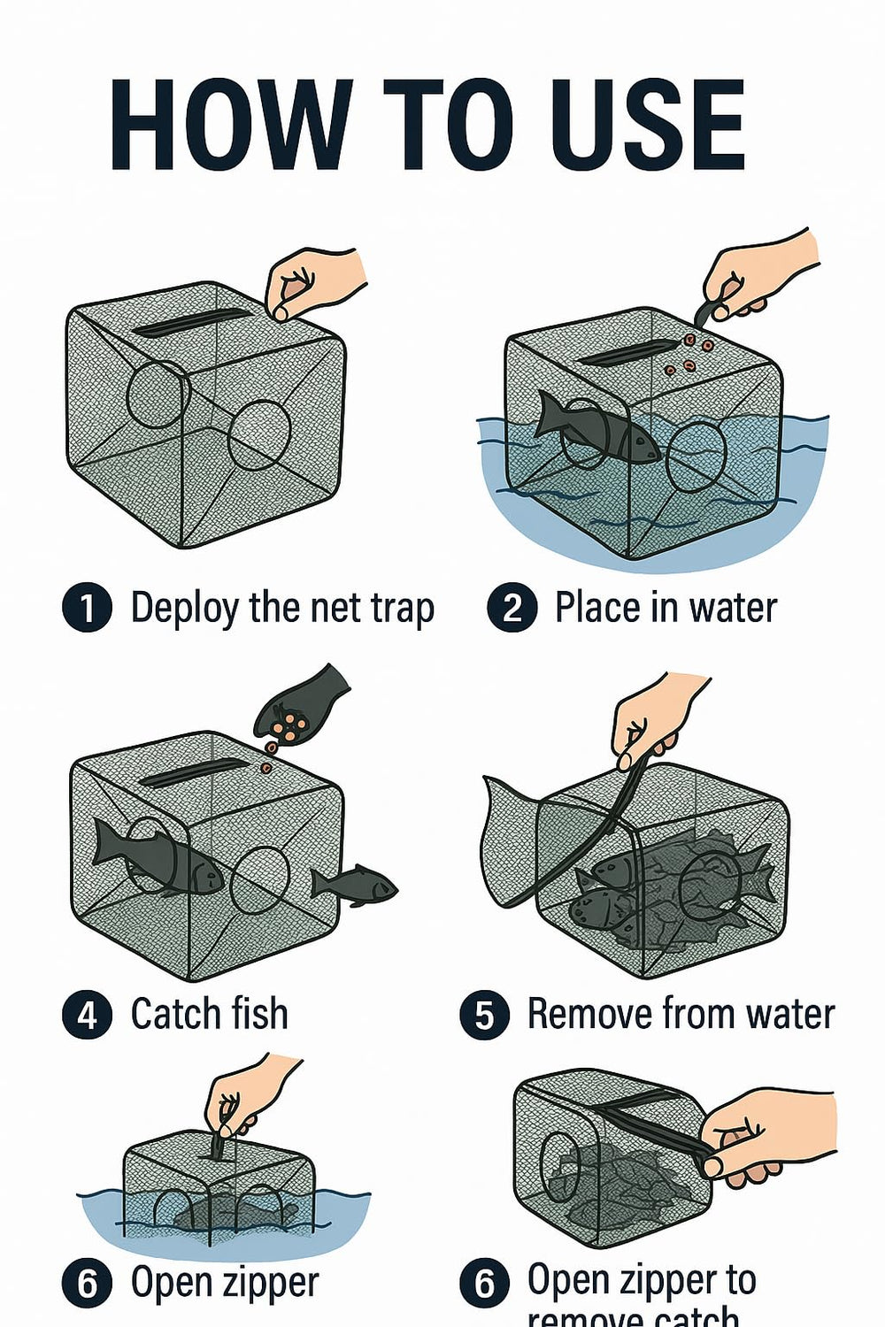 M.O.S trap includes bait bag to attract and guide targets.