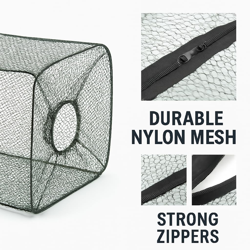 M.O.S Fish Minnow Trap operating size 45cm by 21cm ready for rivers.