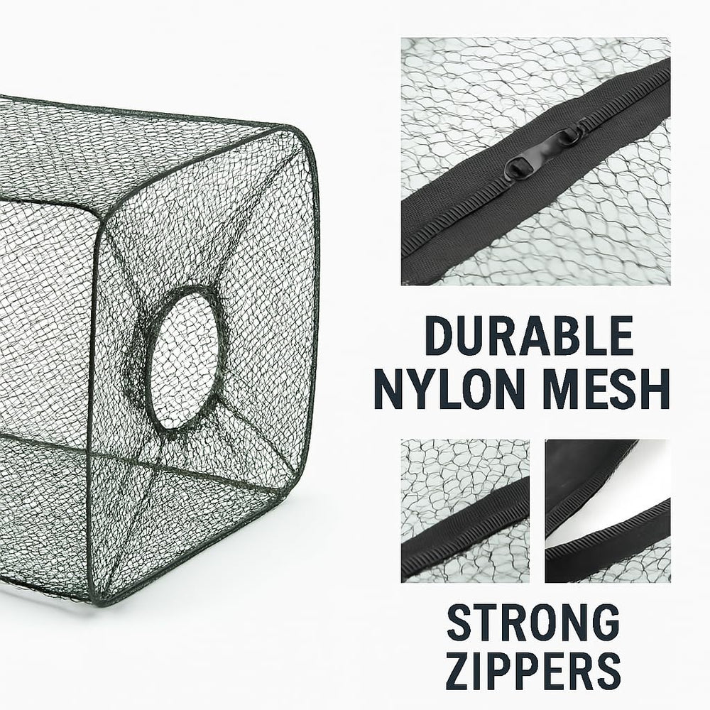 M.O.S Fish Minnow Trap operating size 45cm by 21cm ready for rivers.
