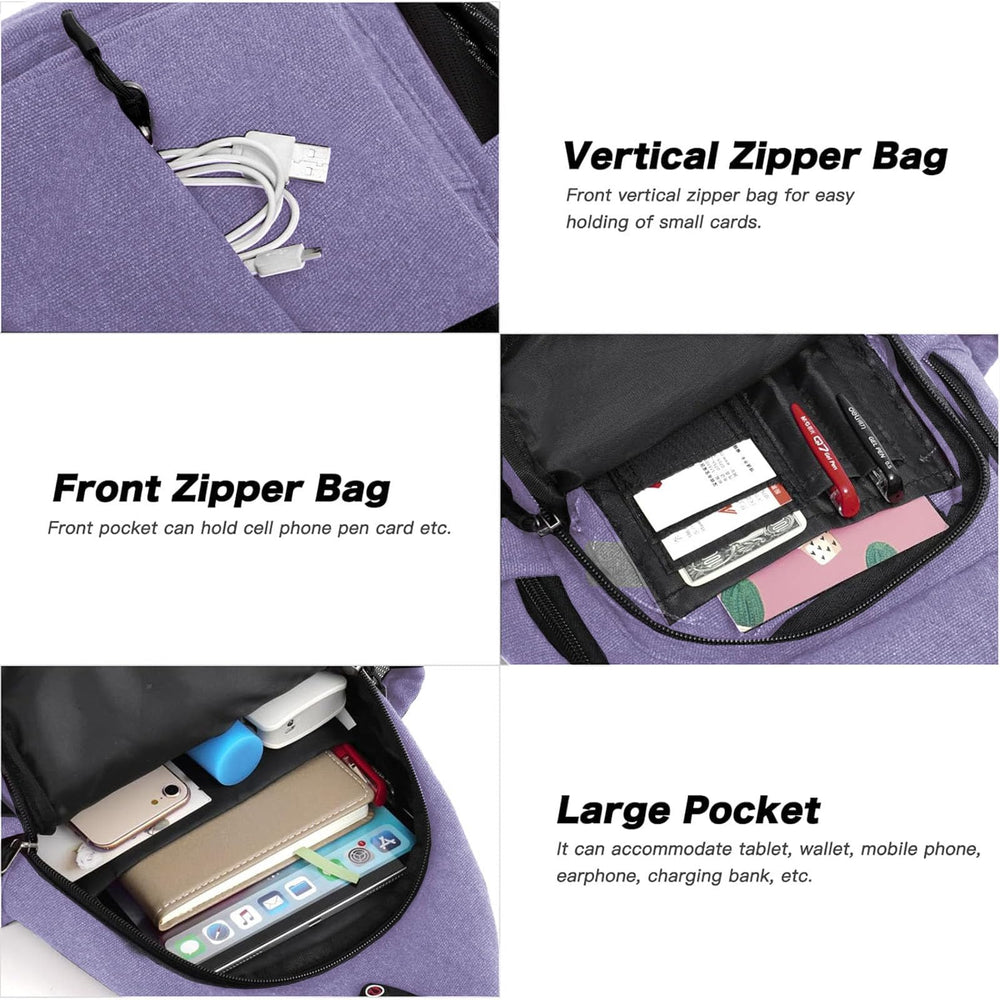MOSISO sling backpack back anti-theft pocket keeping valuables secure during travel
