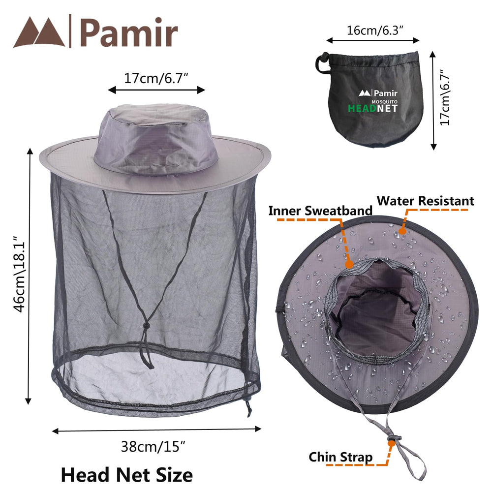 Side view showing adjustable drawstrings on safari hat