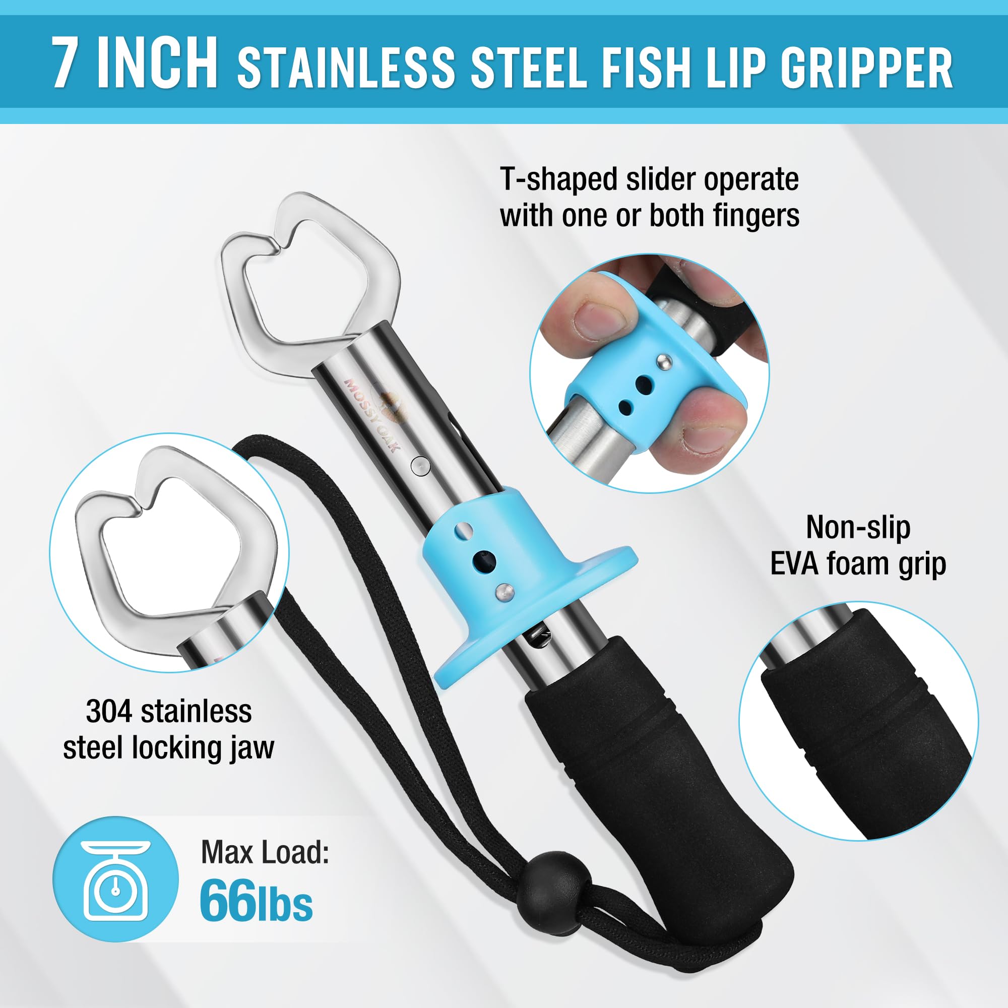 Fish lip gripper with hook release device