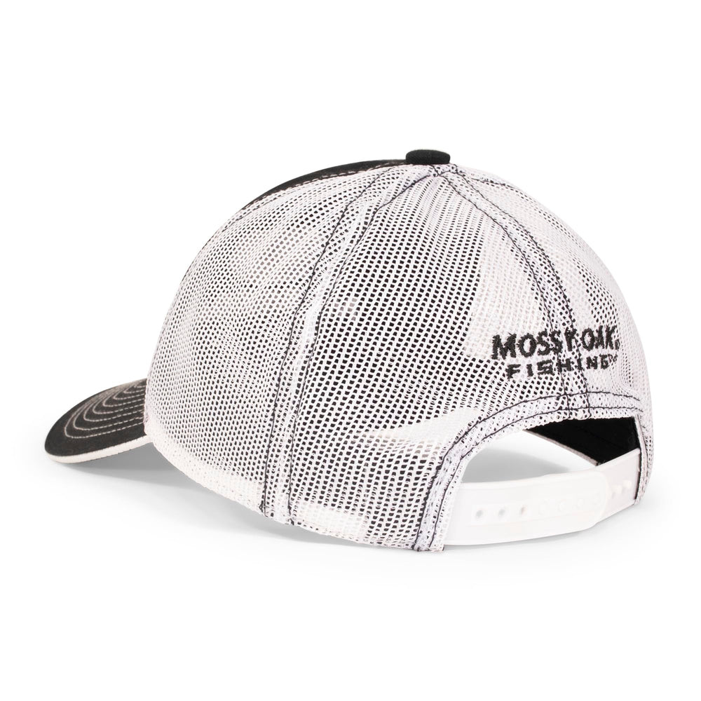 Close-up of Hydroplex cooling fabric on Mossy Oak hat