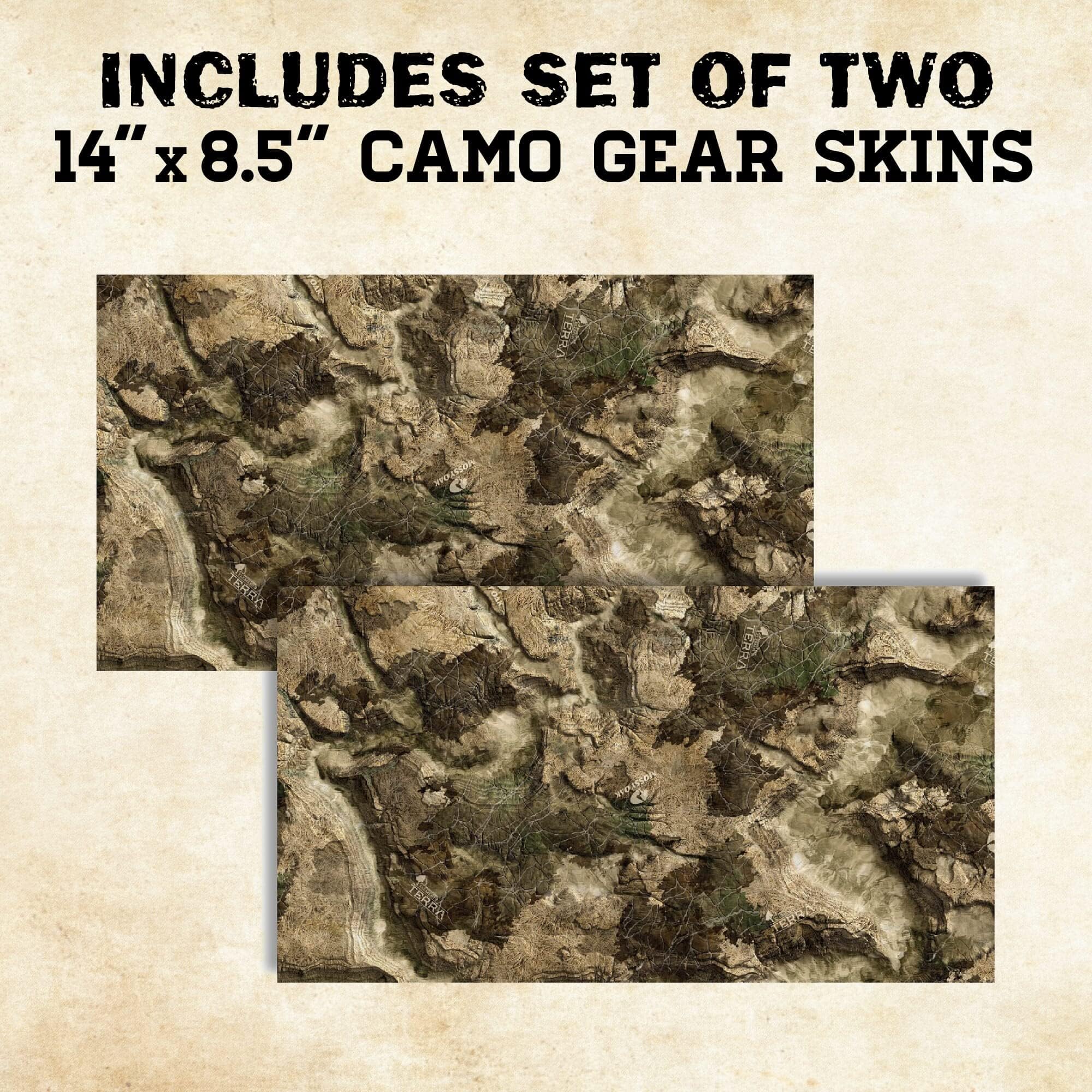 Bow camouflage skin with matte finish reduces shine during dawn and dusk hunts.