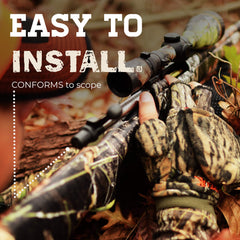 Mossy Oak scope wrap uses 3M cast vinyl for durable, sharp camouflage.