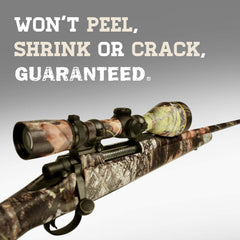 Mossy Oak camouflage scope wrap fits most scopes up to 50mm diameter.