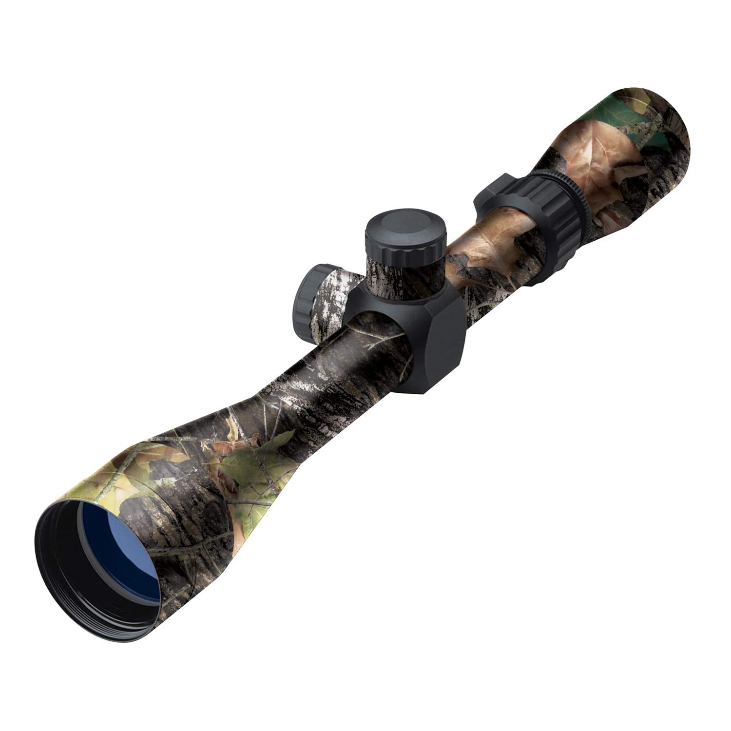Mossy Oak Graphics camouflage scope wrap with matte finish protects optics on rugged hunts