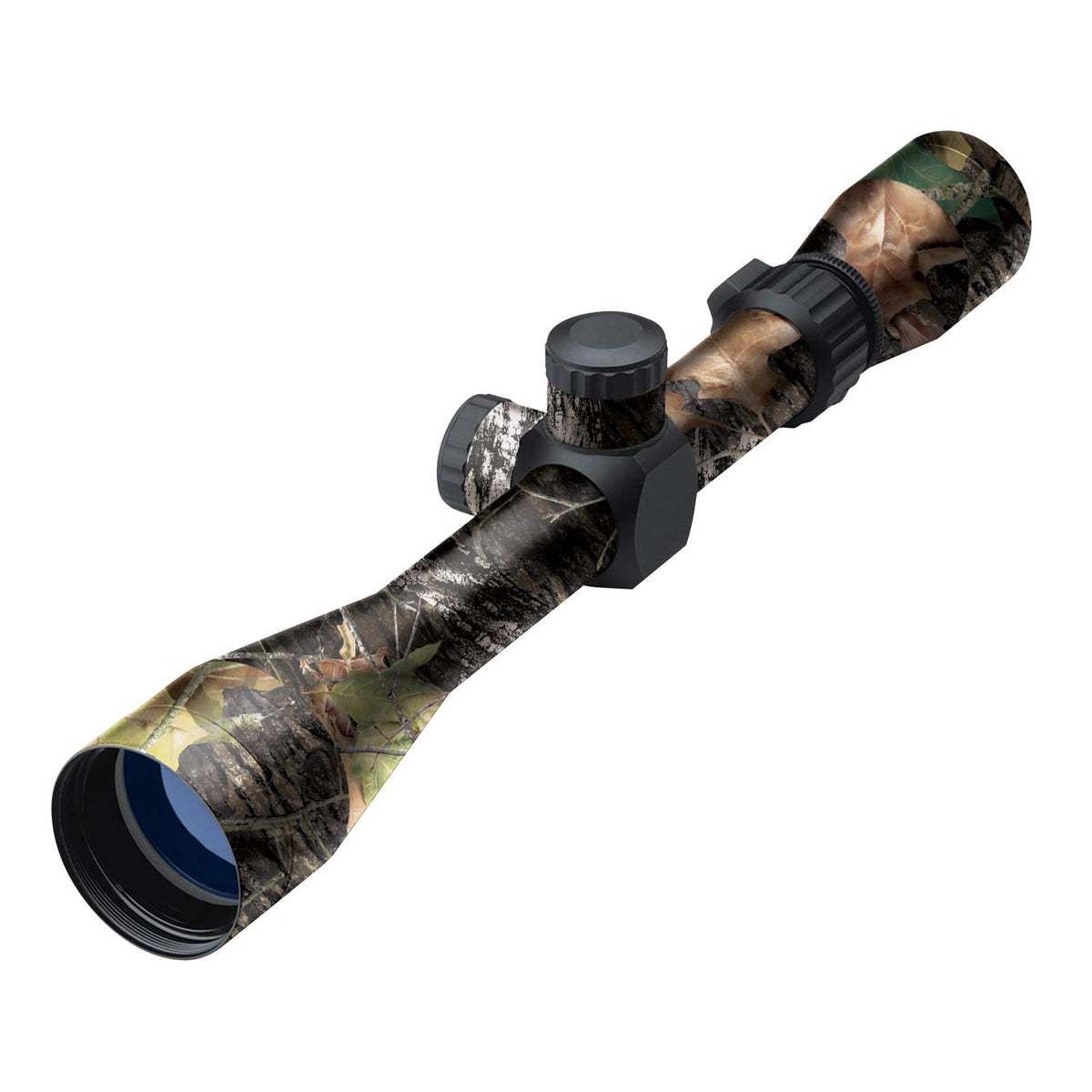 Mossy Oak Graphics camouflage scope wrap with matte finish protects optics on rugged hunts