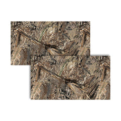 Mossy Oak Graphics duck blind camouflage matte gear skin on gear for glare-free concealment.