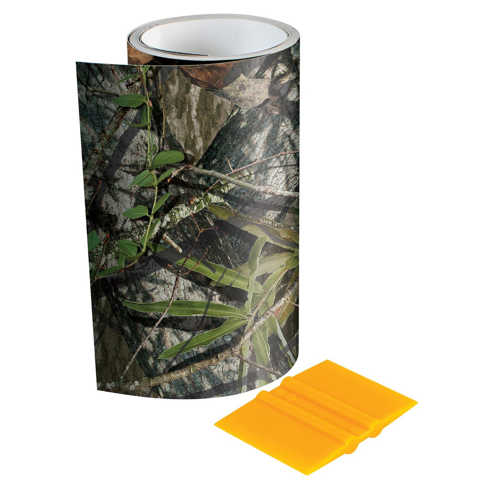 Mossy Oak Obsession tape roll on a gun adds camo coverage for hunting.