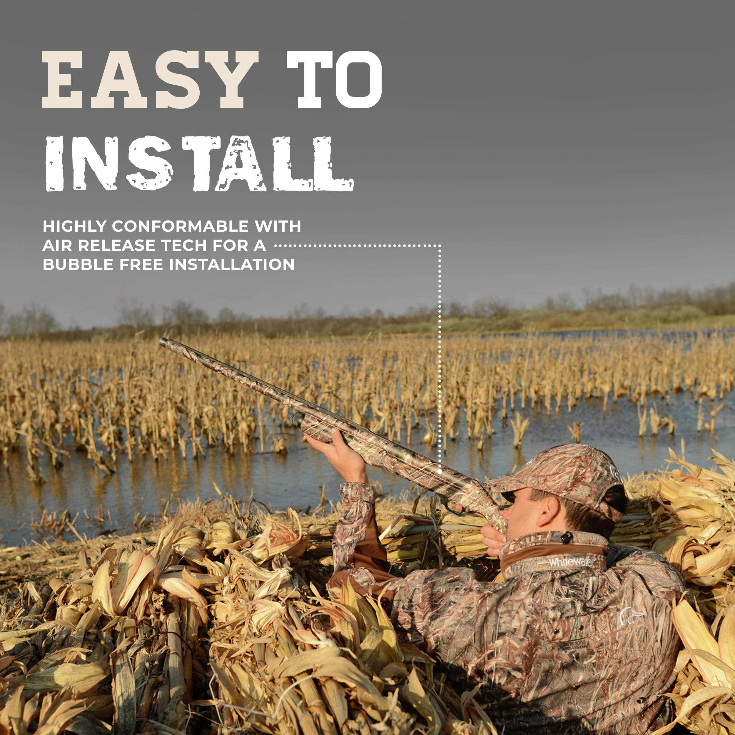 Mossy Oak Obsession tape wrap on a bow reduces glare in the field.