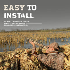 Mossy Oak Obsession tape wrap on a bow reduces glare in the field.