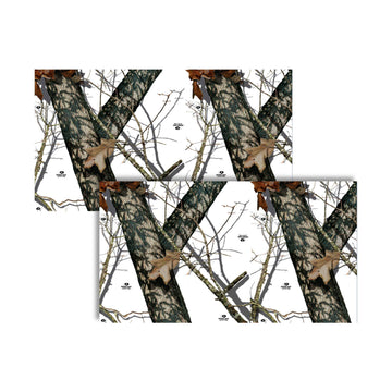 Mossy Oak Graphics winter camouflage gear wrap with matte finish reduces glare on hunting accessories.
