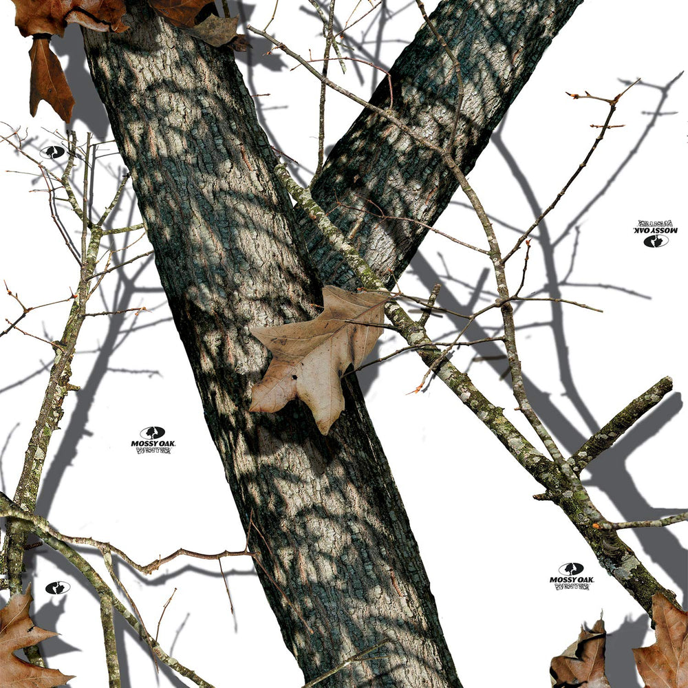Mossy Oak Graphics winter camouflage wrap with bubble-free installation for quick gear coverings.